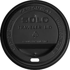 DOME LID BLK 1000 PER CASE FITS 10-24OZ CUP